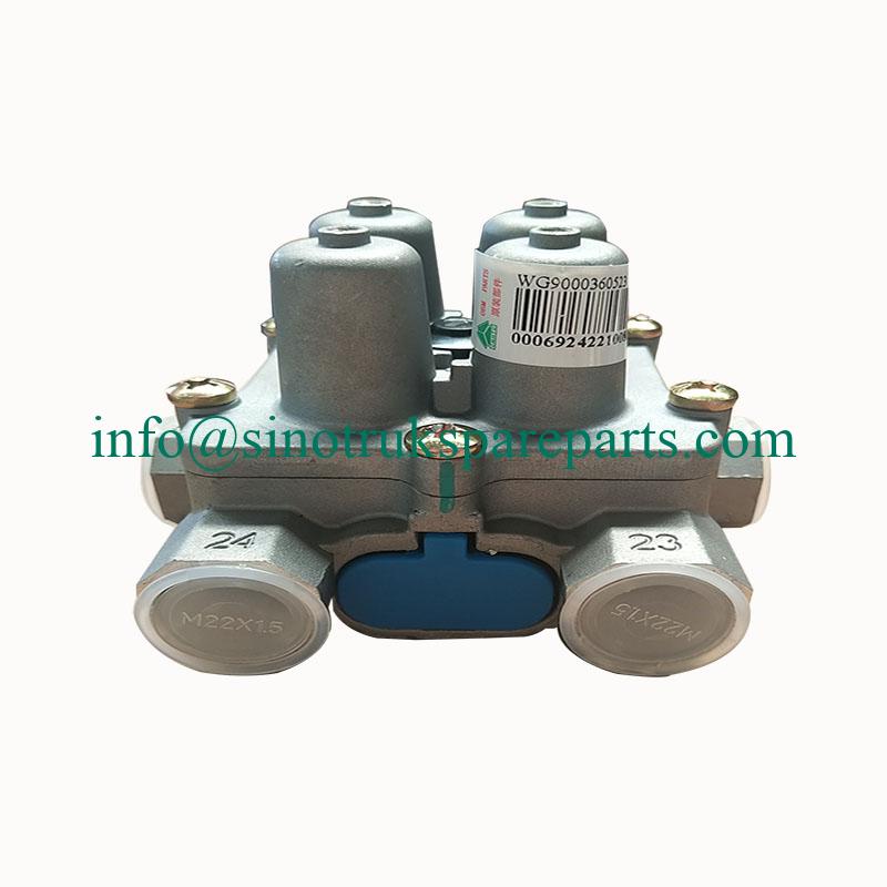 Four Circuit Protection Valve WG9000360523 Suku cadang Sinotruk Howo
