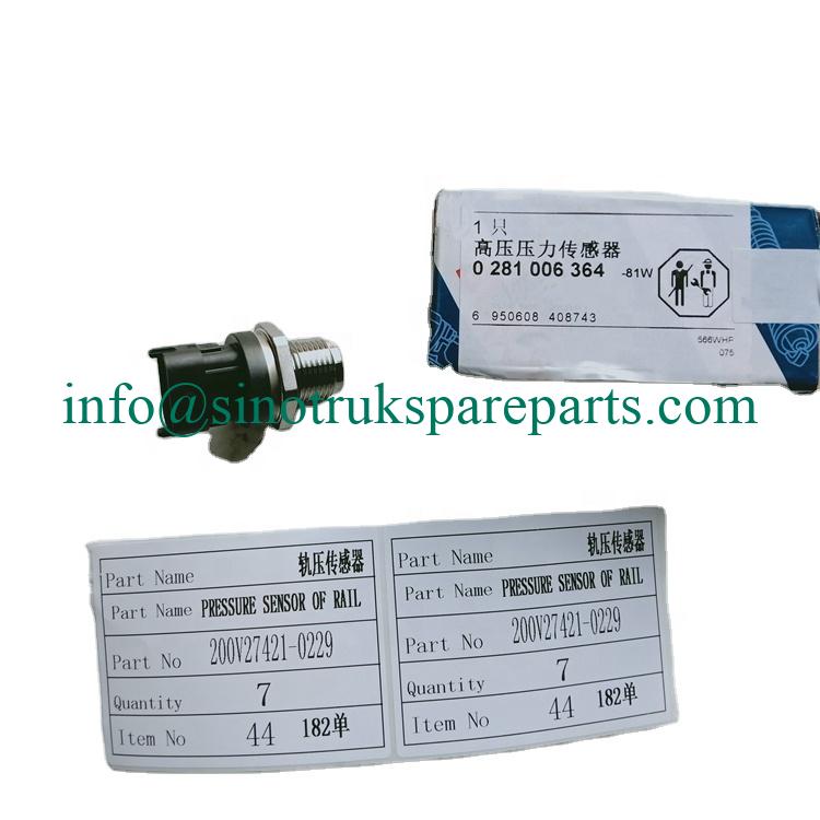Phụ tùng động cơ Sinotruk Man Cảm biến áp suất MC11 của ray 220V27421-0229