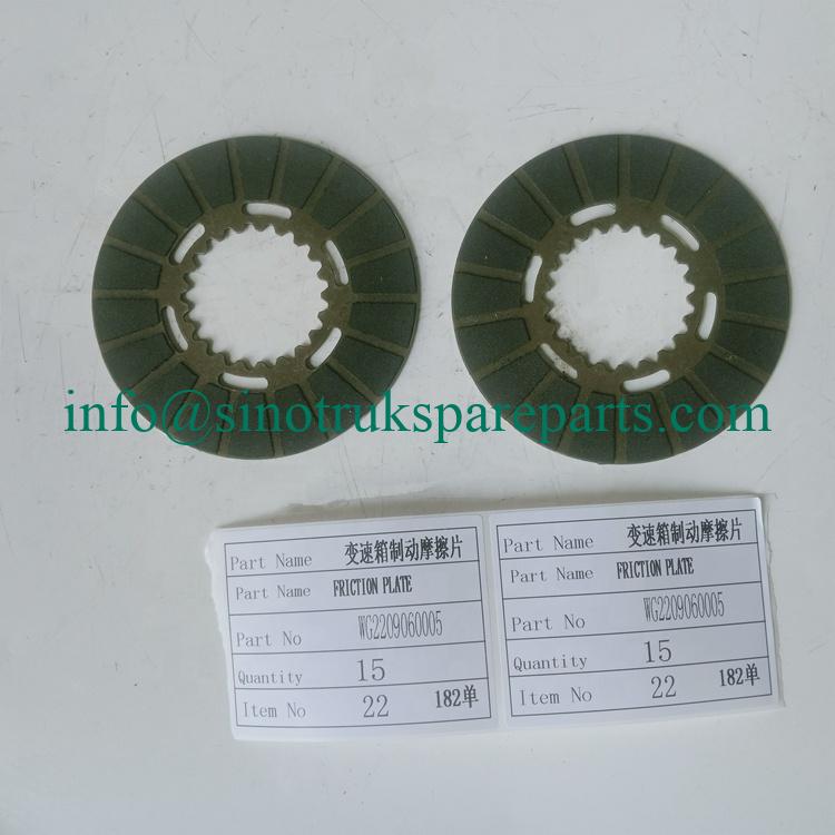 Bagian gearbox transmisi Sinotruk howo Plat gesekan WG2209060005