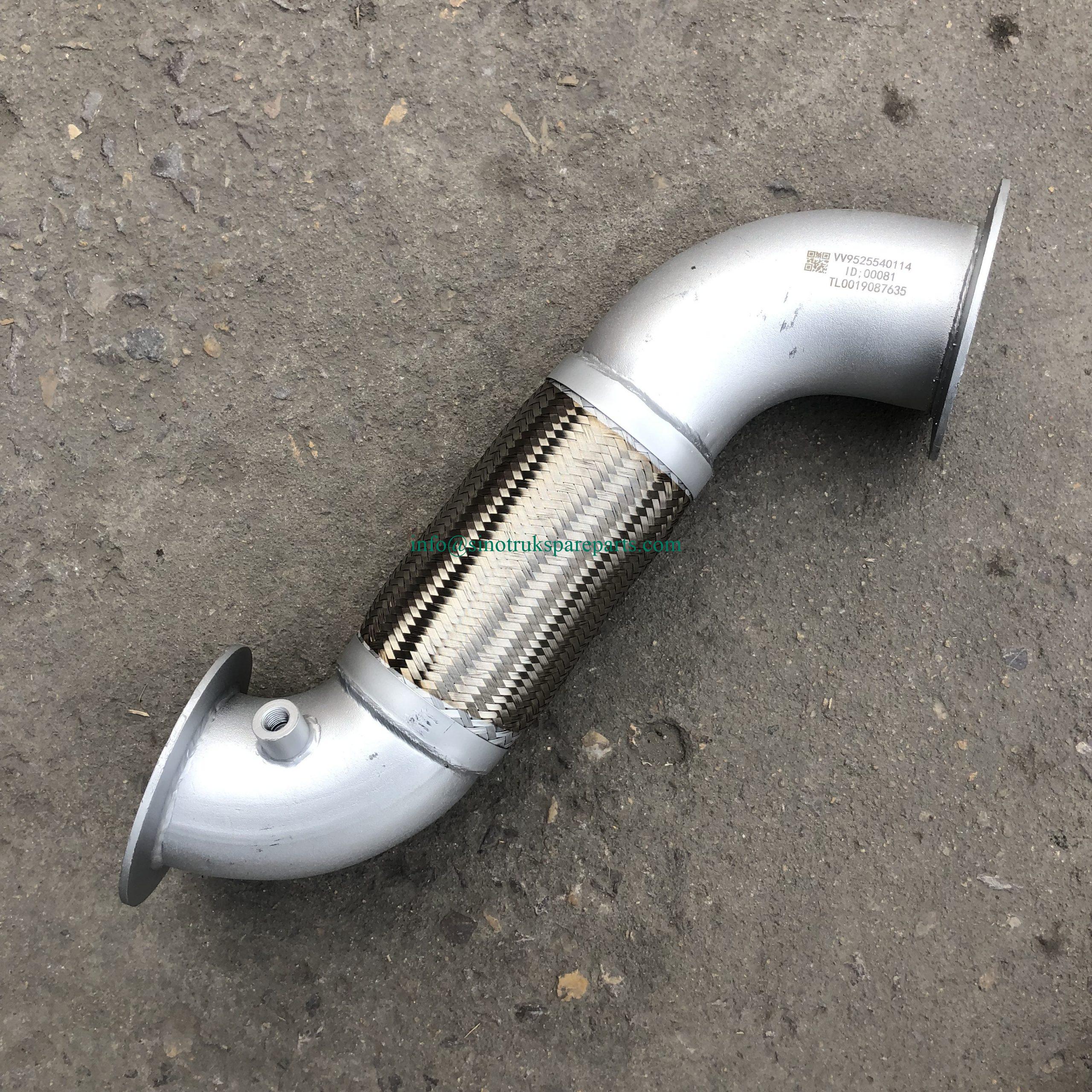Tubo de exaustão flexível do motor Sinotruk Howo wg9525540114