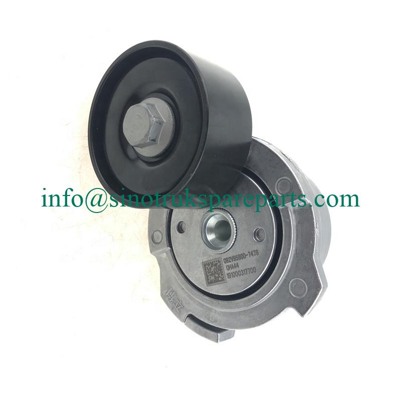 Poulie de tension de pièces de camion Sinotruk HOWO 092V95800-7478