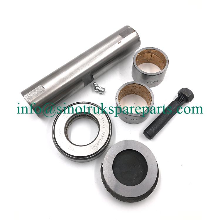 Suku cadang truk HOWO Kit perbaikan Steering Knuckle Kingpin