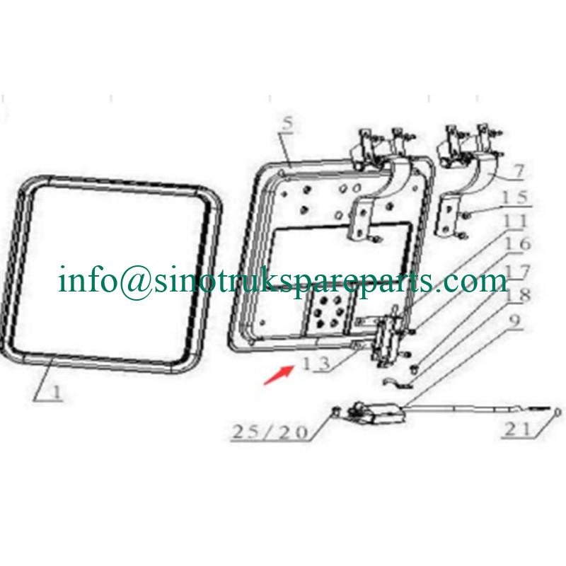 Cụm khóa hộp công cụ WG1642290004 tấm nền
