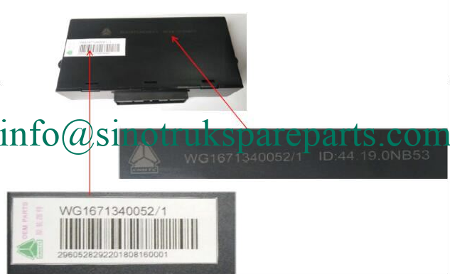 Bagian Sinotruk WG1671340051/1 Pengontrol kunci pintu pusat