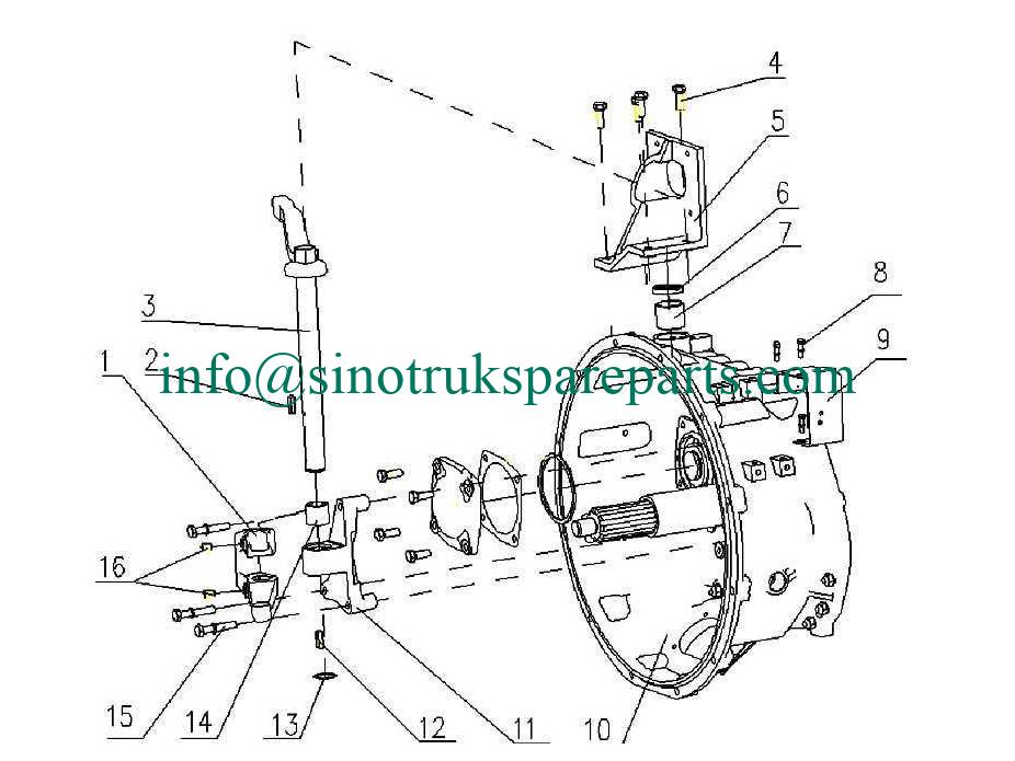TRANSMISI ASSY TUJUH, HW19710, KATALOG SPARE PART SINOTRUK