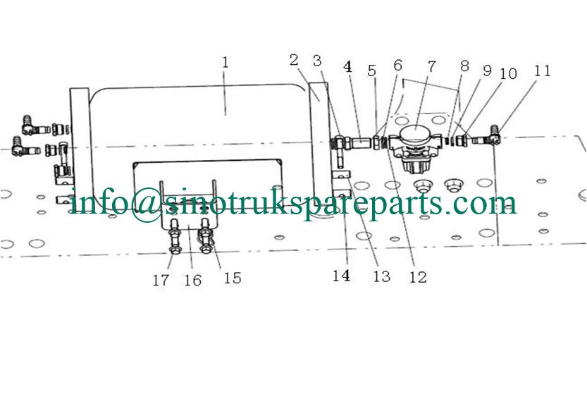 peças sobressalentes sinotruk Assistant Air Supply.WG9000360799 -peças sinotruk