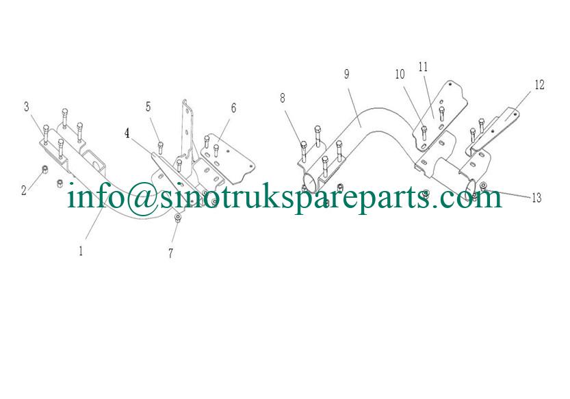 peças de reposição sinotruk o assento da plataforma e equipamento de desenho frontal 752W42993-5571 -peças sinotruk