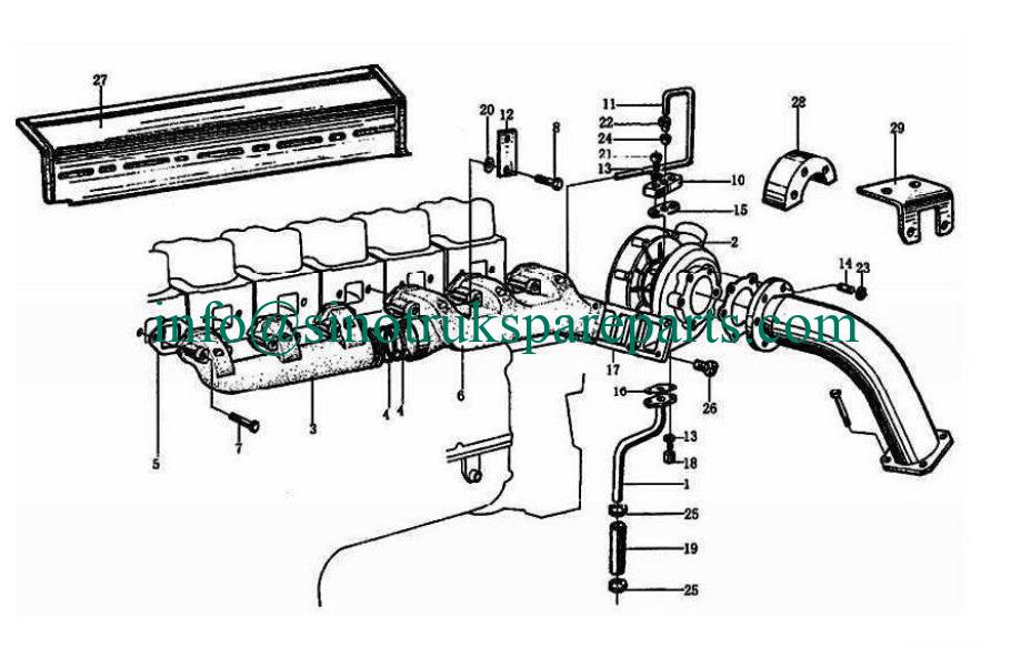 WD615, EURO II ENGINE SPARE PARTS CATALOG  AIR EXHAUST PIPE