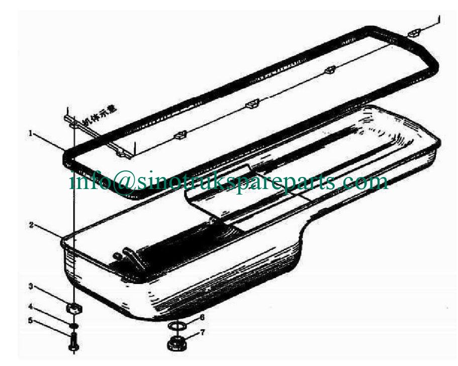 WD615, EURO II ENGINE SPARE PARTS CATALOG  OIL PAN