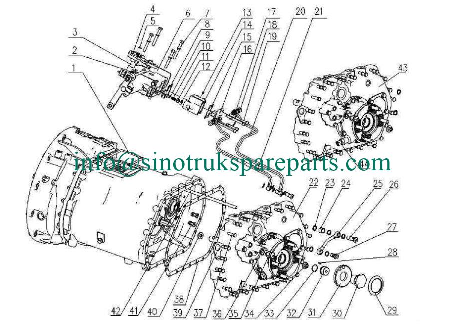 KATALOG TRANSMISI SINOTRUK SPARE PARTS ASSY TIGA HW19710