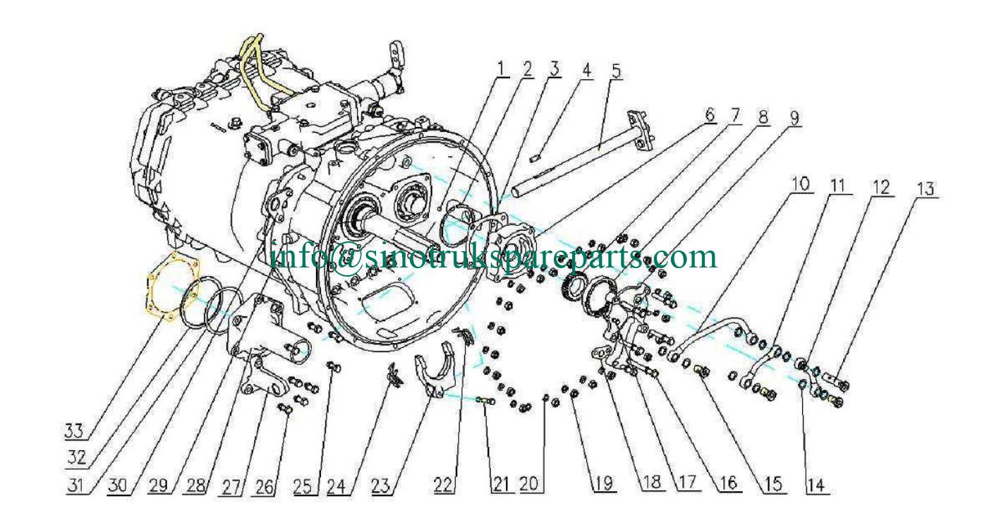 KATALOG TRANSMISI SPARE PARTS SINOTRUK ASSY DUA HW19710