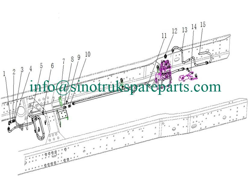 SINOTRUK SPARE PARTS CATALOG WG9000360522 Hand braking valve