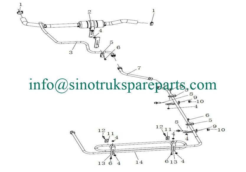 SINOTRUK SPARE PARTS CATALOG LG9700362378  air pump air-in device