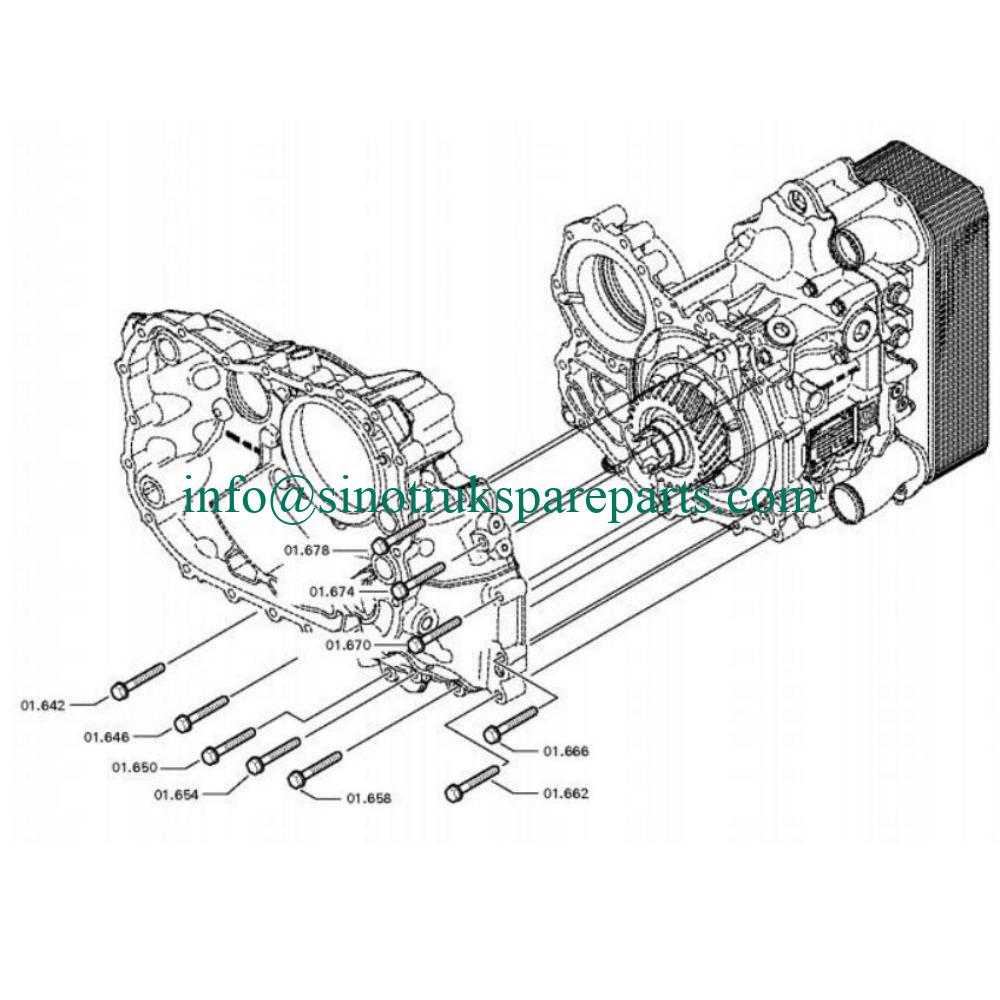 ZF16S2231TO 1356 080 042 Hộp số WG9725220377  1315.301.230 PROTECTION CAP