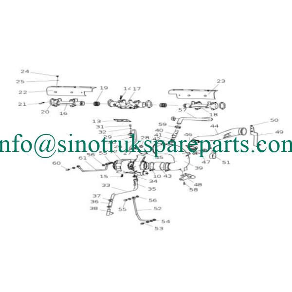 bộ phận động cơ sinotruk MQ6-79090-4202 đai ốc