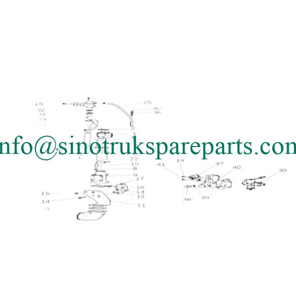 bộ phận động cơ sinotruk VG1238110006 Vỏ máy phun