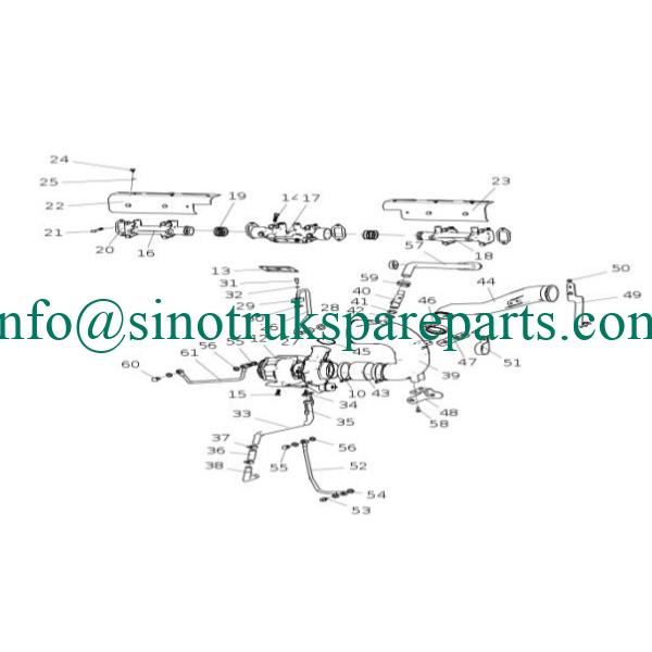 bộ phận động cơ sinotruk VG1238110133 Vỏ máy phun