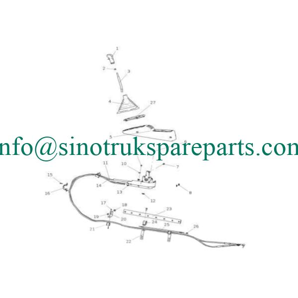 bộ phận hộp số sinotruk WG9525240208 Kẹp ống trục linh hoạt