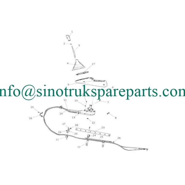 bộ phận hộp số sinotruk WG9925535001 Kẹp ống kép