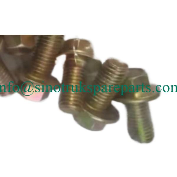 suku cadang gearbox sinotruk Q1841225 Baut segi enam dengan flensa